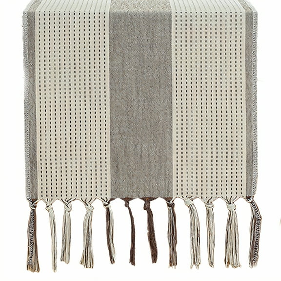 AUQ Table Runner,Elastic Polyester Fiber Table Runners,Crisp Surface Detail Kitchen Table Decor,Coffee,33*275cm