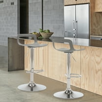 Swivel Bar Stool Adjustable-Height Barstools Modern Gray Bar Chair，Set of 2