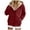 Wine, variant on TTUHYWXI Women Zip Up Fleece Jacket Thick Sherpa Lined Hooded Sweatshirts Long Sleeve Winter Thermal Coats with Pockets (Navy, 3XL)