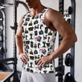 thumbnail image 5 of Gukieu Cool Camera Print Men's Quick Dry Fitness Vest, Round Neck Sleeveless Fitness Bodybuilding Top-Medium, 5 of 7