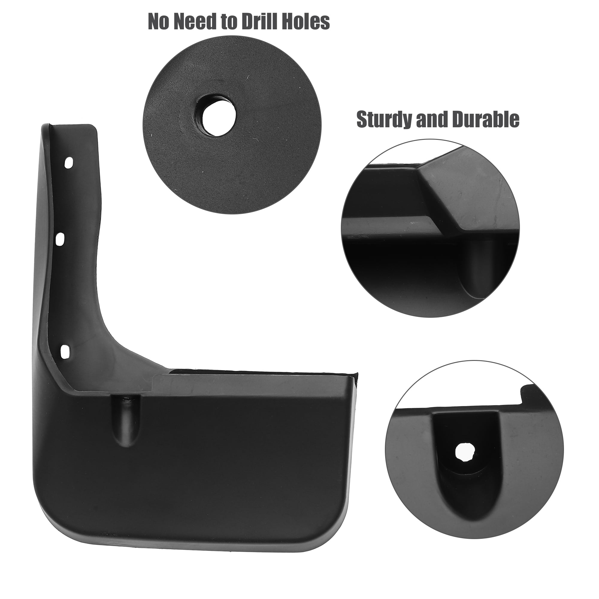 Unique Bargains Front and Rear Mud Flaps Splash Guards Fit for Toyota Highlander Black 1 Set