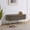 Brown, variant on Oval Storage Ottoman Bench, Flannel Upholstered Footstool with Metal Legs, Hidden Storage Compartment, for Living Room, Bedroom, Entryway, Brown