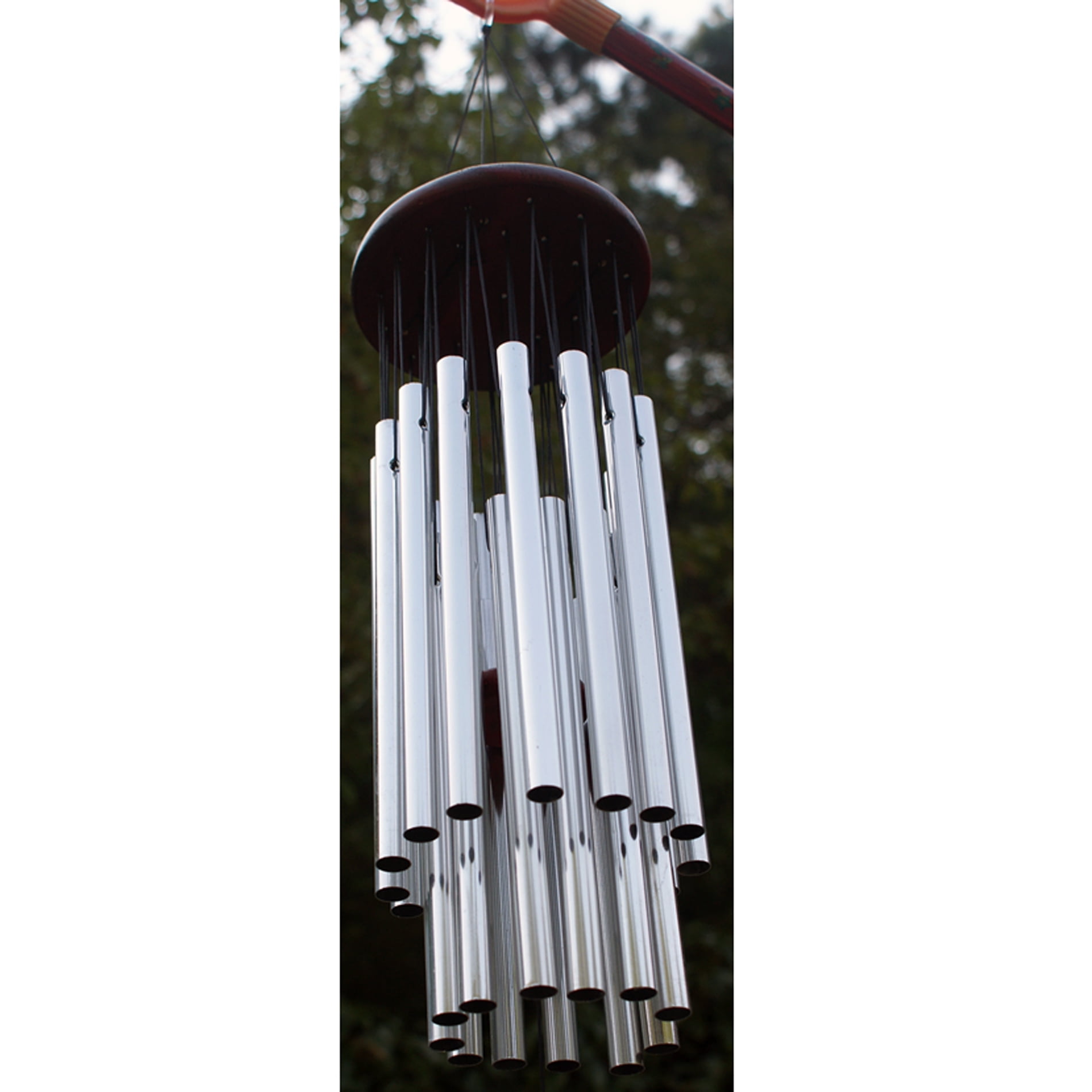 US 27 Tubes Redwood Silver Tube Wind Chime Chape Church Bells Hanging Decor Home 
