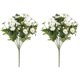 thumbnail image 1 of Ramo de flores de margaritas de seda artificial para el hogar, centros de mesa, decoración, color blanco, 2 uds., 1 of 5