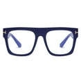 thumbnail image 3 of Womens Mens Thick Square Blue Reading Glasses 1.50 Ladies Anti-blue Light Readers Plastic Presbyopic Glasses +1.5, 3 of 7