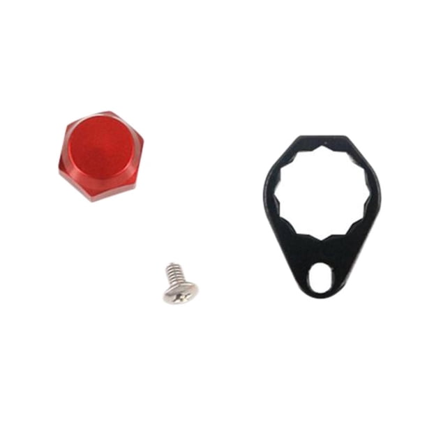 Carrete de pesca Tuerca Tornillo Placa de bloqueo Manija del carrete Mano izquierda / derecha, Aluminio Negro-r Zulema Piezas de reparación de carrete de pesca