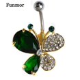 thumbnail image 2 of Gran diamante de imitación groot mariposa percing ombligo anillo rasta cuerpo profesional piercing joyería pircing labret insectos, 2 of 4