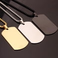 thumbnail image 4 of Shisuyan Military Dog Tag Real Mens Titanium Steel Pendant Chain Necklace (Gold), 4 of 4