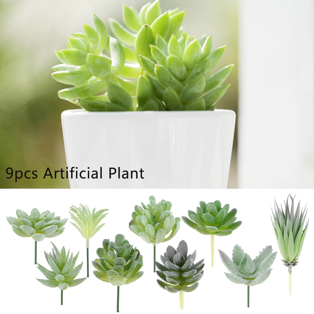 Mini Artificial Succulent Plants Fake Succulent Bonsai Plastic Flower Table Deco 
