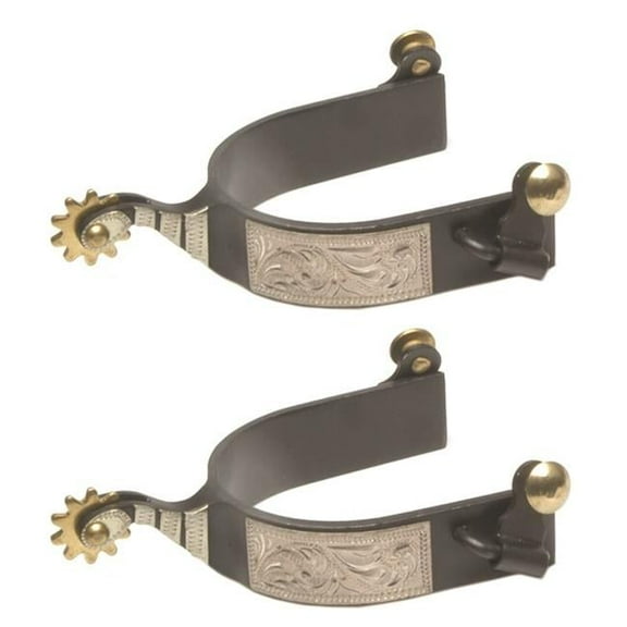 Jacks 11048 Black Steel Roping Spurs