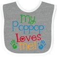 thumbnail image 3 of Inktastic My Poppop Loves Me Grandchild Boys or Girls Baby Bib, 3 of 4