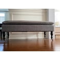 thumbnail image 4 of SEAT4U Linen Stripe Ticking Upholstered Pillowtop 48" Rossini Ottoman Bench with Multi Color Variants, 4 of 4