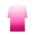 thumbnail image 3 of Erwazi Summer Tops for Women Short Sleeve V Neck T Shirts Cap Sleeve Gradient Printed Button Casual Dressy Blouses, 3 of 5