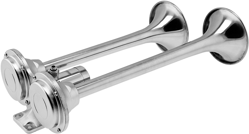 Vixen Horns Train Horn for Boat/Truck/Car. Stainless Steel Air Horn  Waterproof Chrome Dual Trumpet. Super Loud dB. Marine Grade. Fits 12v  Vehicles like Semi/Pickup/Jeep/SUV VXH2140SS