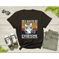 thumbnail image 5 of I Hate Everyone But Caffeine Helps Funny Sarcastic Angry Cat T-Shirt Angry Cat Lover Gift T Shirt for Men Women Kids Boys Girls Tshirt, 5 of 8