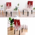 thumbnail image 2 of muroi Red Christmas Tree Dining Room Chair Covers Set of 6, Stretch Kitchen Chair Cover Protector, Snowflake Winter Xmas Balls Vintage Chair Slipcovers RemovableSeat Cover for Party, 2 of 7