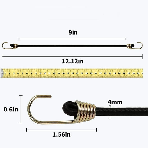 10 pièces cordons élastiques avec mini crochets élastiques cordons  élastiques universels robustes cordons élastiques avec 2 sangles à crochet  robustes 