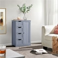 thumbnail image 1 of Yaheetech Wooden Cabinet Storage Unit With Drawers & Cupboard, Gray, 1 of 7