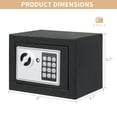 thumbnail image 2 of Ktaxon 0.17 Cubic Feet 9" x 6.7" x 6.7" Safe Box, Electronic Security Lock Box Safes, for Home Office Hotel, 2 of 11