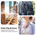 thumbnail image 2 of FosPower Portable Fan Handheld Fan Rechargeable 5-Speed Turbo Fan Portable Personal Fan 3600mAh Mini Fan Foldable Hand Fan Cooling Travel Fan, White, 2 of 5
