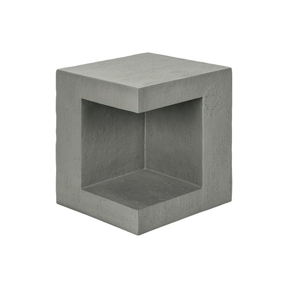 Monarch Specialties - Table D'Appoint, 25"H, Intérieur Ou Extérieur, Table D'Appoint, Table De Nuit, Bout, Carré, Chambre À Coucher, Salon, Gris, Contemporain, Moderne