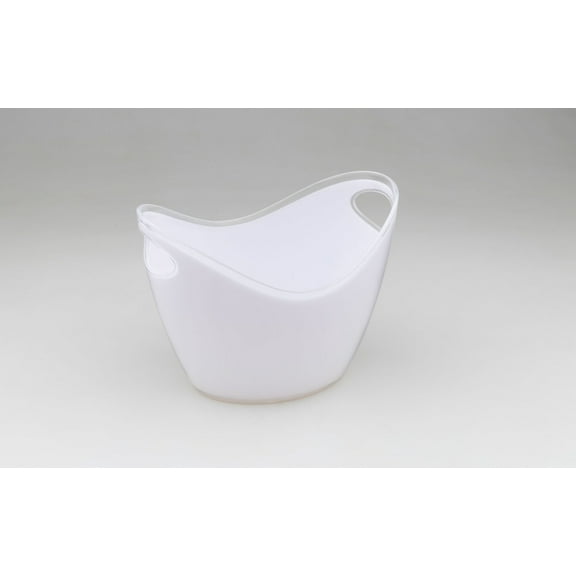 7212-11 White Plastic Ice Bucket 4 Liter