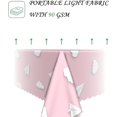 thumbnail image 3 of 60x84 Inch Children Rectangular Tablecloth Cartoon Cloud Pink Table Cloth Washable Durable Table Cover Suitable for Kitchen Kids'' Room Bedroom Outdoor Party Baby Shower, 3 of 7