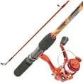 South Bend Worm Gear Fishing Rod and Spinning Reel, Orange Combo
