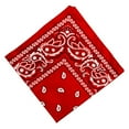 thumbnail image 5 of Yunhgft Novelty Cotton Paisley Cowboy Bandana Head Wrap Neck Scarf Handkerchief Red, 5 of 9