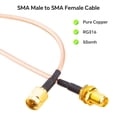 thumbnail image 3 of 2PCS SMA Female to SMA Male RG316 Cable SMA Extension Cable Pigtail Jumper 6inch + 2PCS SMA Coacial Adapters SMA Cable SMA Male to Female Adapter Kit for FPV Drone 3G 4G LTE Router, 3 of 3