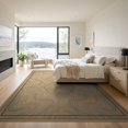 thumbnail image 3 of ODIKA 9'x12' Washable Area Rug Non-Shedding, Easy Care Topographic Bordered Abstract Map Curves Elevation Lines Wavy Flowing Dynamic for Master Suite, California King, Under Bed, 3 of 7