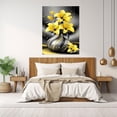 thumbnail image 3 of Mudket Framed Canvas Wall Art, Yellow Lilies in Black Gold Vase Wall Decor, Luxury Glam Elegant Floral Waterproof Ready to Hang Art Prints for Dining Room Living Room Bedroom Home Decor - 12"L x 8"W, 3 of 10