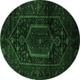 thumbnail image 1 of Ahgly Company Indoor Round Persian Emerald Green Traditional Area Rugs, 3' Round, 1 of 4