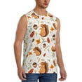 thumbnail image 2 of Daiia Squirrel Printed Men's Tank Tops,Casual Soft Sleeveless Gym Muscle Shirts Bodybuilding Tee-Small, 2 of 8