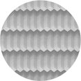 thumbnail image 1 of Ahgly Company Indoor Round Patterned Platinum Silver Gray Area Rugs, 5' Round, 1 of 1