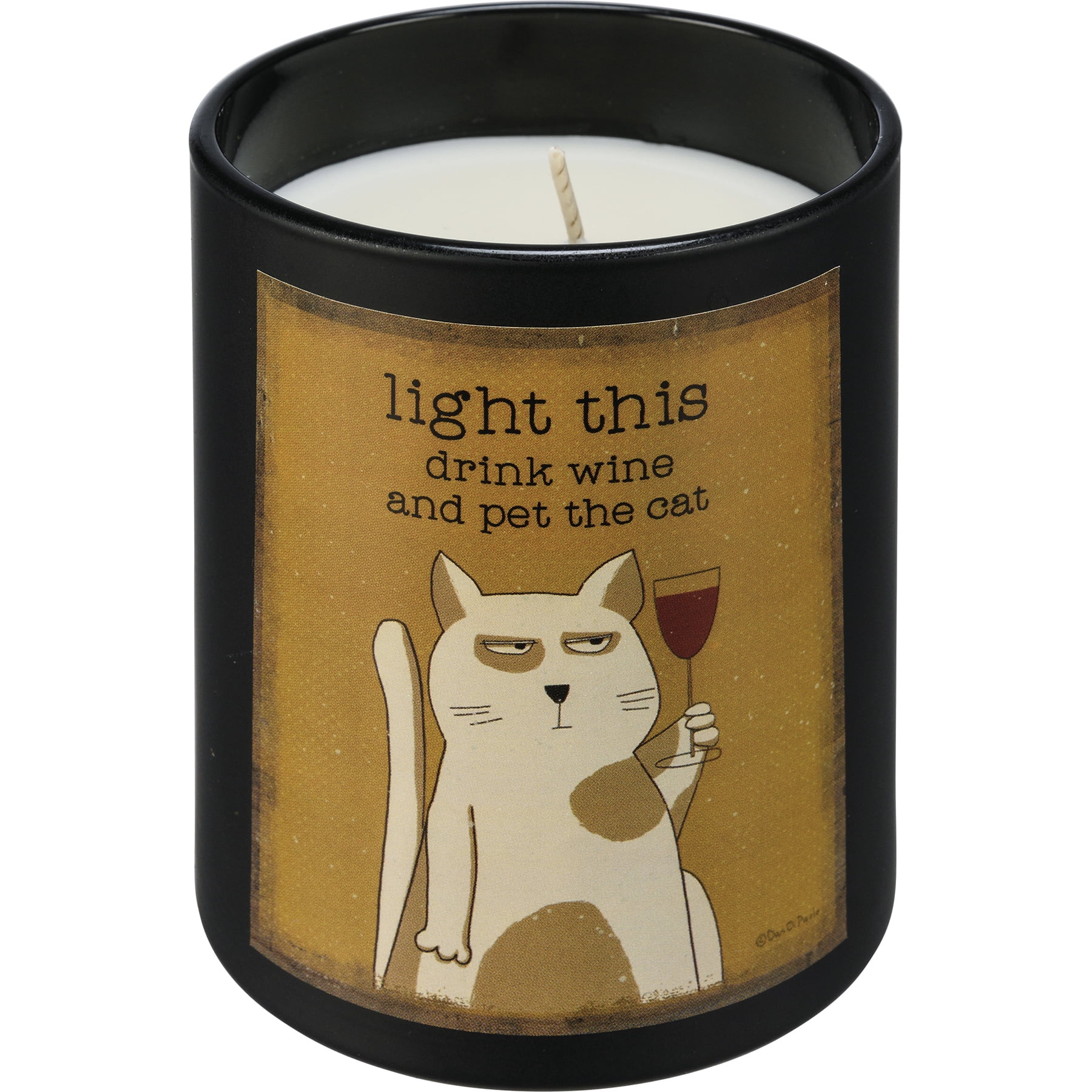 Jar Candle - Light This Drink Wine And Pet The Cat