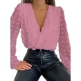thumbnail image 1 of LilyLLL Womens Casual V Neck Long Sleeve Blouse Tops OL Office Party Shirts, 1 of 2