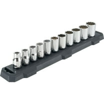 Craftsman CMMT12046M 1/2 in. Drive Standard SAE 12-Point Shallow Socket Set (11-Piece)