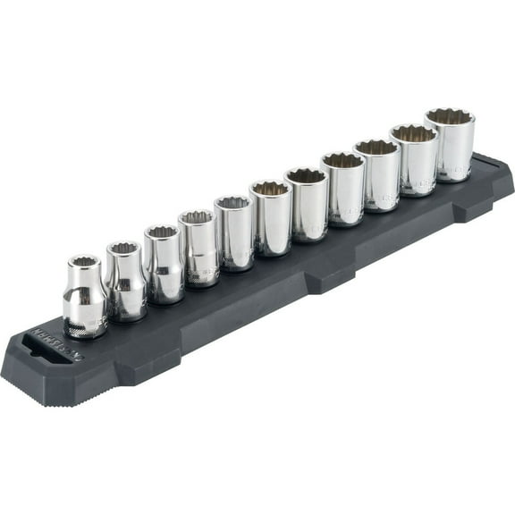 Craftsman CMMT12046M 1/2 in. Drive Standard SAE 12-Point Shallow Socket Set (11-Piece)