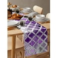 thumbnail image 6 of Purple Morocco Table Runner 90 Inches Long for Dining Table Decor,Rustic Country Smear Street Mottled Art Burlap Linen Farmhouse Table Runner Coffee Table Runners Dresser for Kitchen Party Holiday, 6 of 8