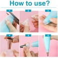 thumbnail image 7 of Silicone Icing Piping Bag,Reusable Cream Pastry Bag and 20× Stainless Steel Nozzle Set DIY Cake Decorating Tool(20×Nozzle, 2×Icing Cream Pastry Bag and 2 X Converter and 3×Scraper) [Energy Class A+], 7 of 7