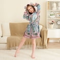 thumbnail image 3 of FORMRS Niños Bathrobe Unisex Hooded Robe Soft Plush Pajamas Sleepwear, Size 2-3T, Pink Boat, 3 of 7