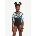 thumbnail image 2 of Justice 3/4 Sleeve Polyester Scoop Neck Leotard (Girls), 2 of 4