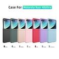 thumbnail image 2 of SaniMore for Motorola Razr 40 Ultra Case, Fashion Slim Solid PC [Built-in Tempered Glass Lens Film] Ultra-Thin Folding Military Grade Shockproof Cover for Motorola Razr 40 Ultra, Green, 2 of 8