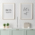 thumbnail image 2 of Set of 2 Prints Bon Appetit Let's Eat Posters Canvas Painting Kitchen Wall Art for Dining Room Kitchen Decor Unframed, 2 of 6
