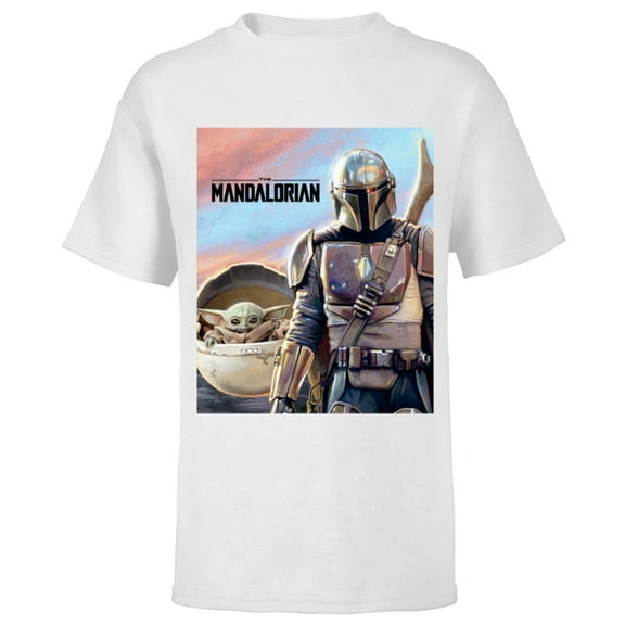 Star Wars The Mandalorian The Child Painting - Short Sleeve T-Shirt for Kids - Customized-White