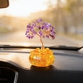 thumbnail image 5 of Small Citrine Crystal Tree, Ngxiha Natural Crystal Healing Stones Tree Ornament Desktop Wealth Attracting Bonsai with Gold Base Gemstone Money Trees Feng Shui Good Luck Home Desk Decor, 5 of 7