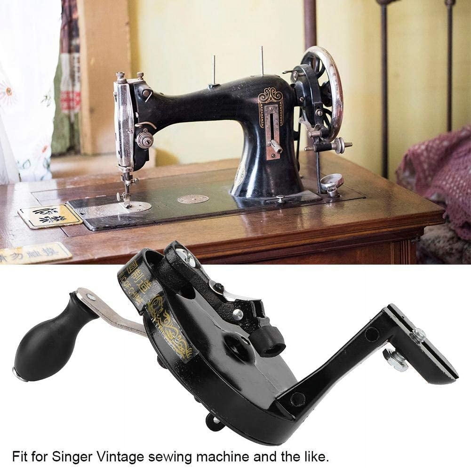 ABPETE Sewing Machine Hand Crank fit for Vintage fit Spoked Wheel Treadle Sewing Machines 15,127,128,66, 99
