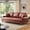 Brown, variant on 87" Couch Premium PU Leather Sofa, Comfy Extra Deep Seat 3 Seater Couch for Living Room, with 2 Pillows, Green