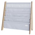 thumbnail image 1 of 3 Sprouts - blue gingham recycled fabric book rack, 1 of 5
